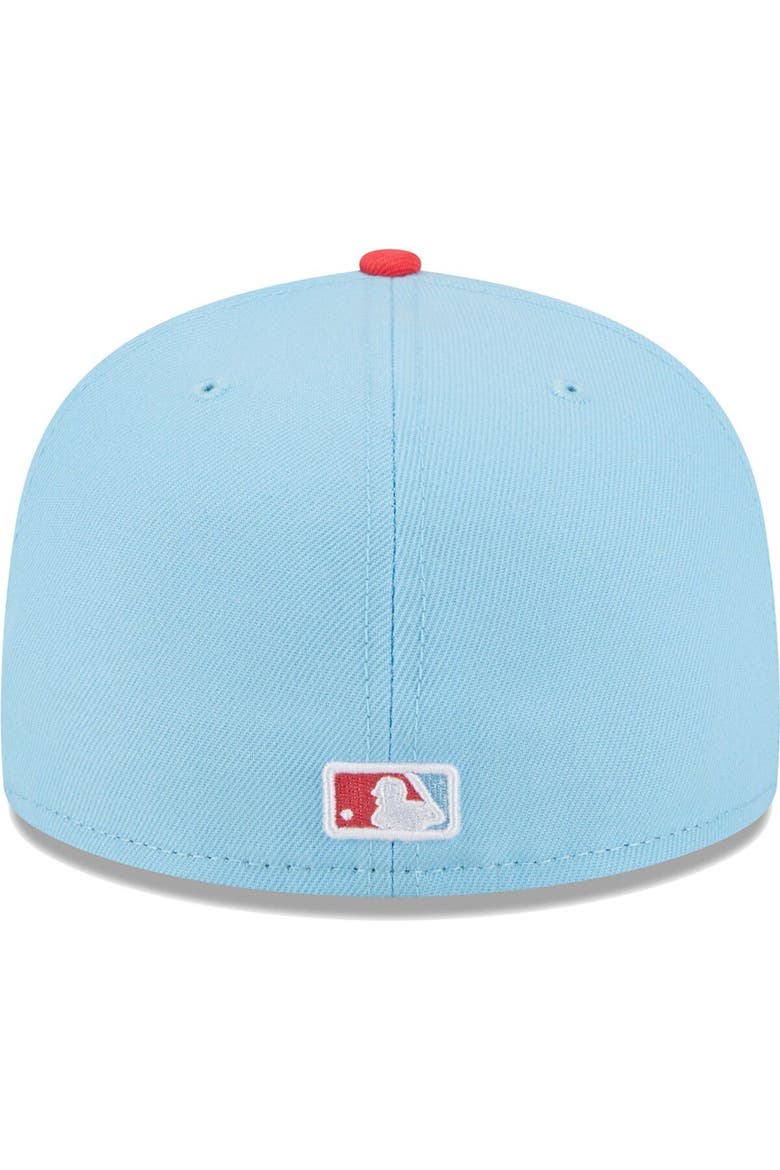 Men's New Era Light Blue/Red San Francisco Giants Spring Color Two-Tone 59FIFTY Fitted Hat, Alternate, color, Light Blue