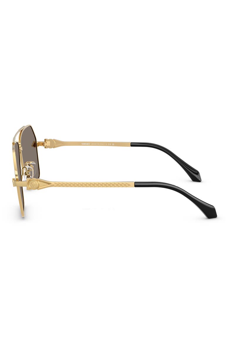 63mm Pilot Sunglasses, Alternate, color, GOLD / LIGHT GREY SILVER