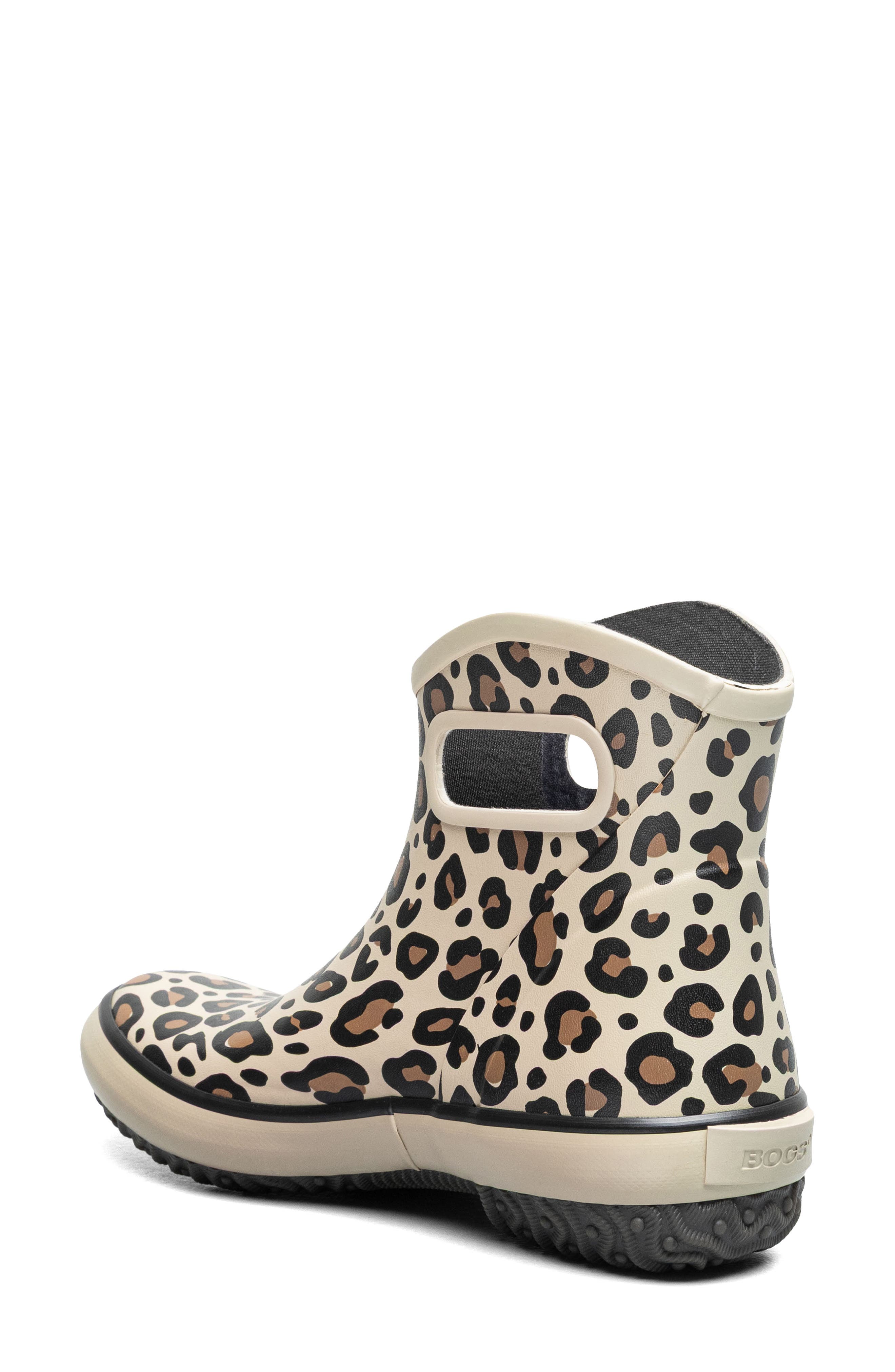 Patch Waterproof Rain Boot, Alternate, color, TAUPE MULTI