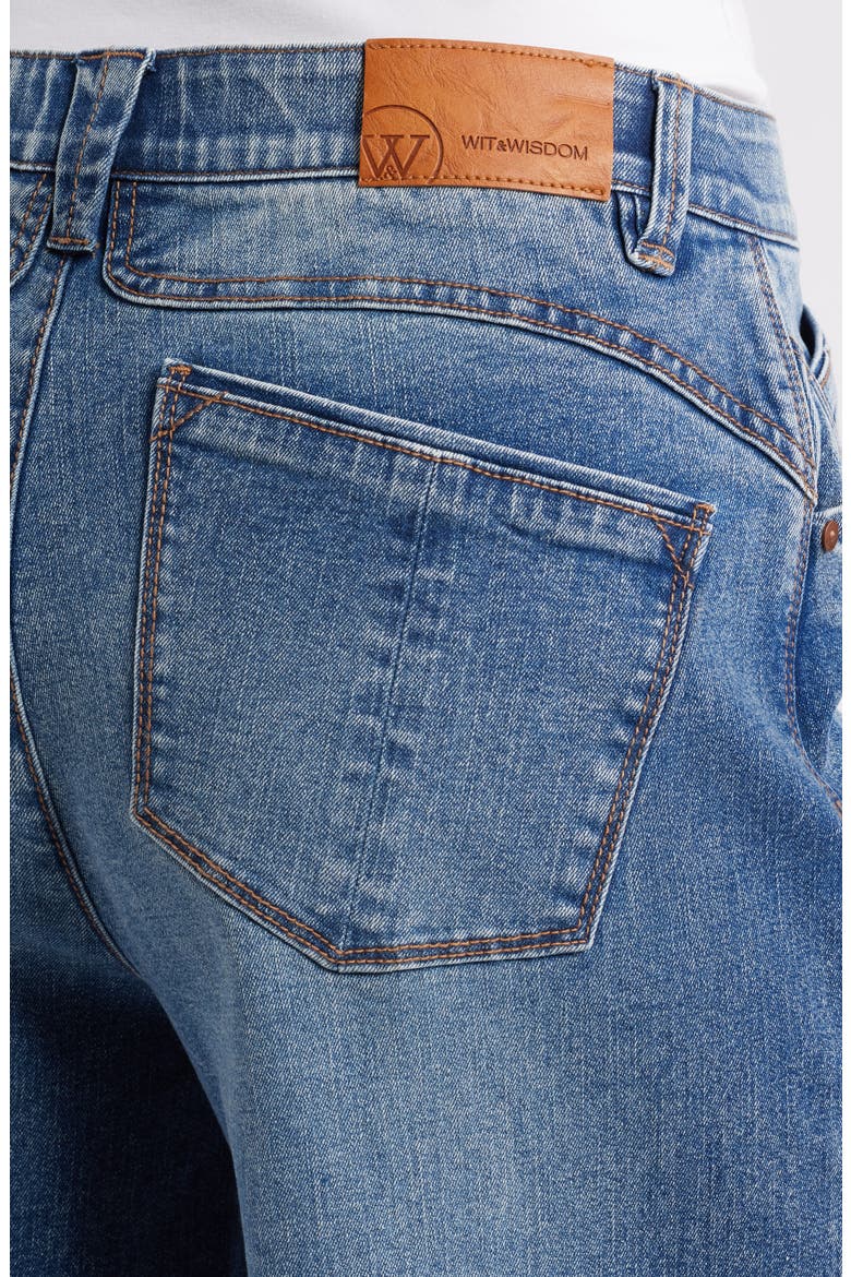 Skyrise Roundup Seamed Super Wide Leg Jeans, Alternate, color, MID BLUE ARTISANAL