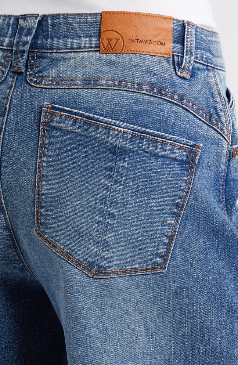 Wit & Wisdom Skyrise Roundup Seamed Super Wide Leg Jeans, Alternate, color, Mid Blue Artisanal