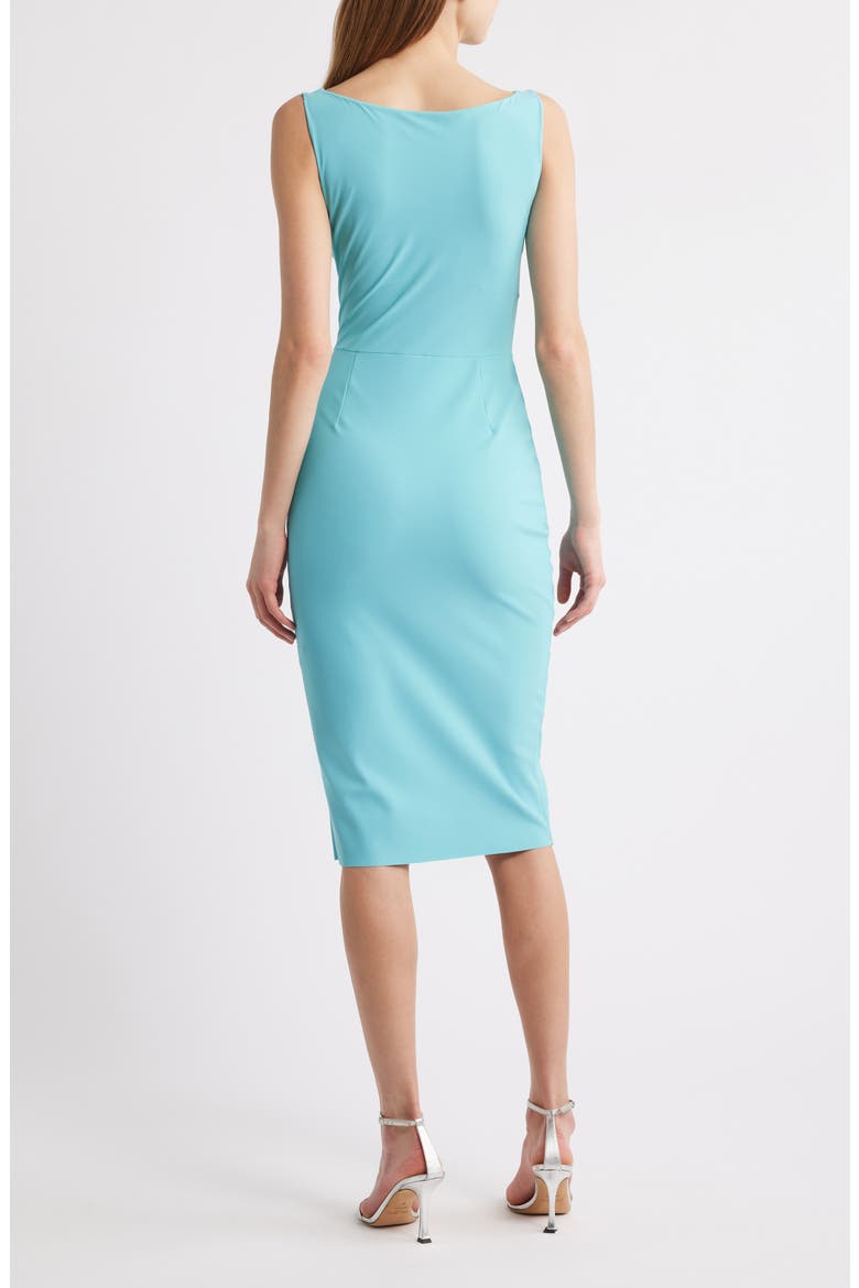 Kloty Ruched Midi Dress, Alternate, color, TURQUOISE