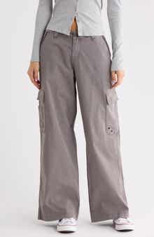Y2K Wide Leg Poplin Pants