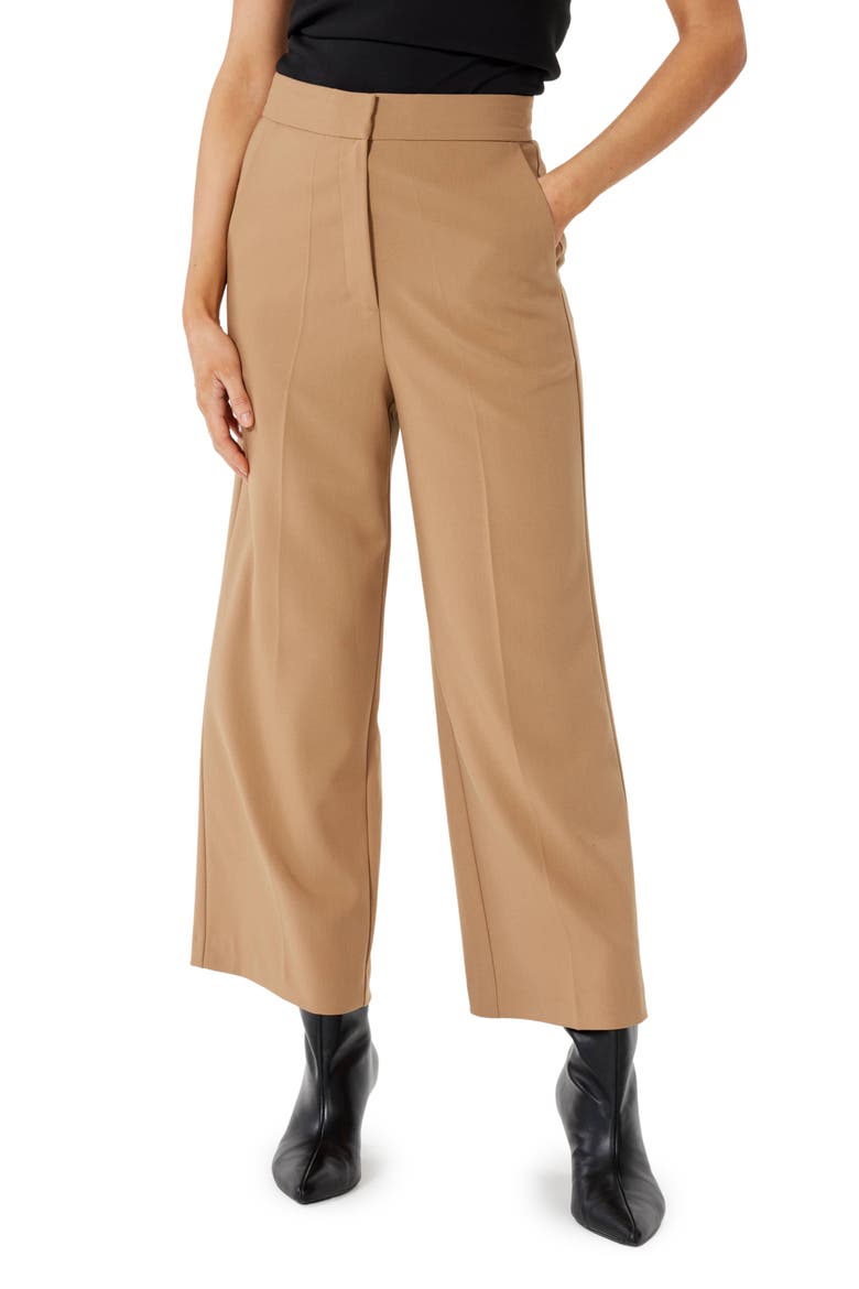 Hylan Wide Leg Crop Pants, Main, color, TAN
