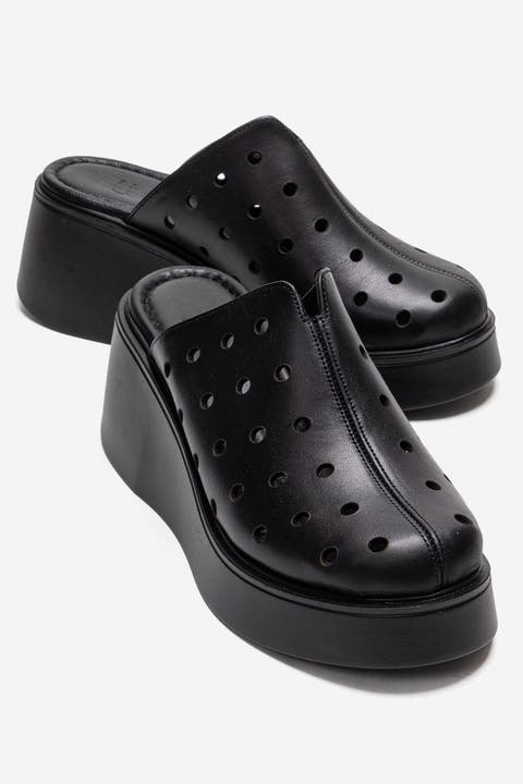 Nives Leather Wedge Sandal