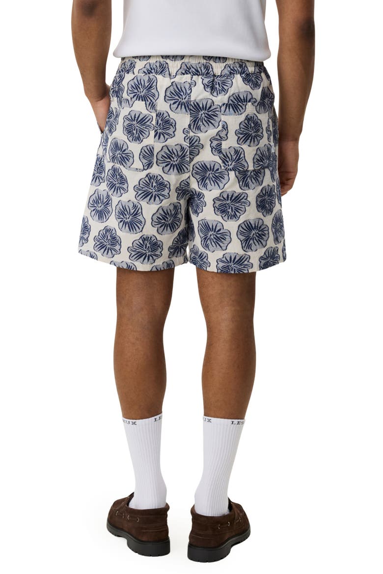 Dahlia Jacquard Drawstring Shorts, Alternate, color, DARK DENIM BLUE
