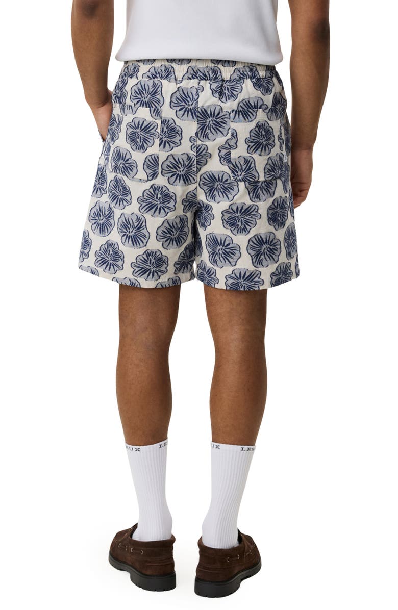 Les Deux Dahlia Jacquard Drawstring Shorts, Alternate, color, Dark Denim Blue