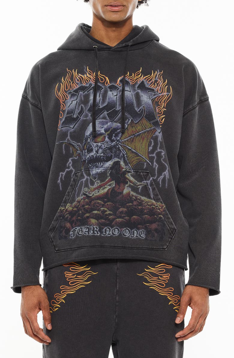 Cult of Individuality Graphic Hoodie Sweatshirt, Main, color, Vintage Charcoal