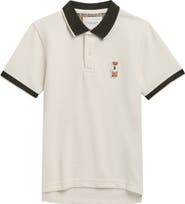 DENIM AND FLOWER Kids' Bear Tipped Polo