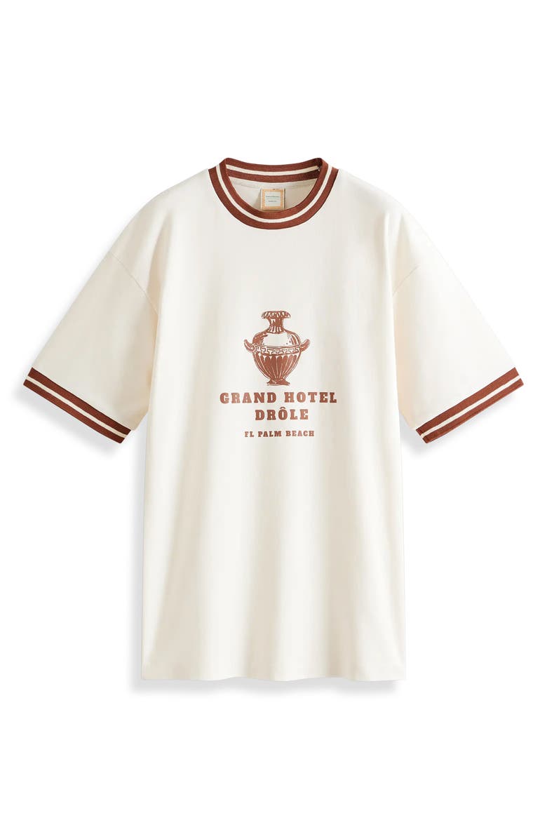 Drôle de Monsieur x Gergei Erdei Hôtel Drôle Graphic T-Shirt, Alternate, color,