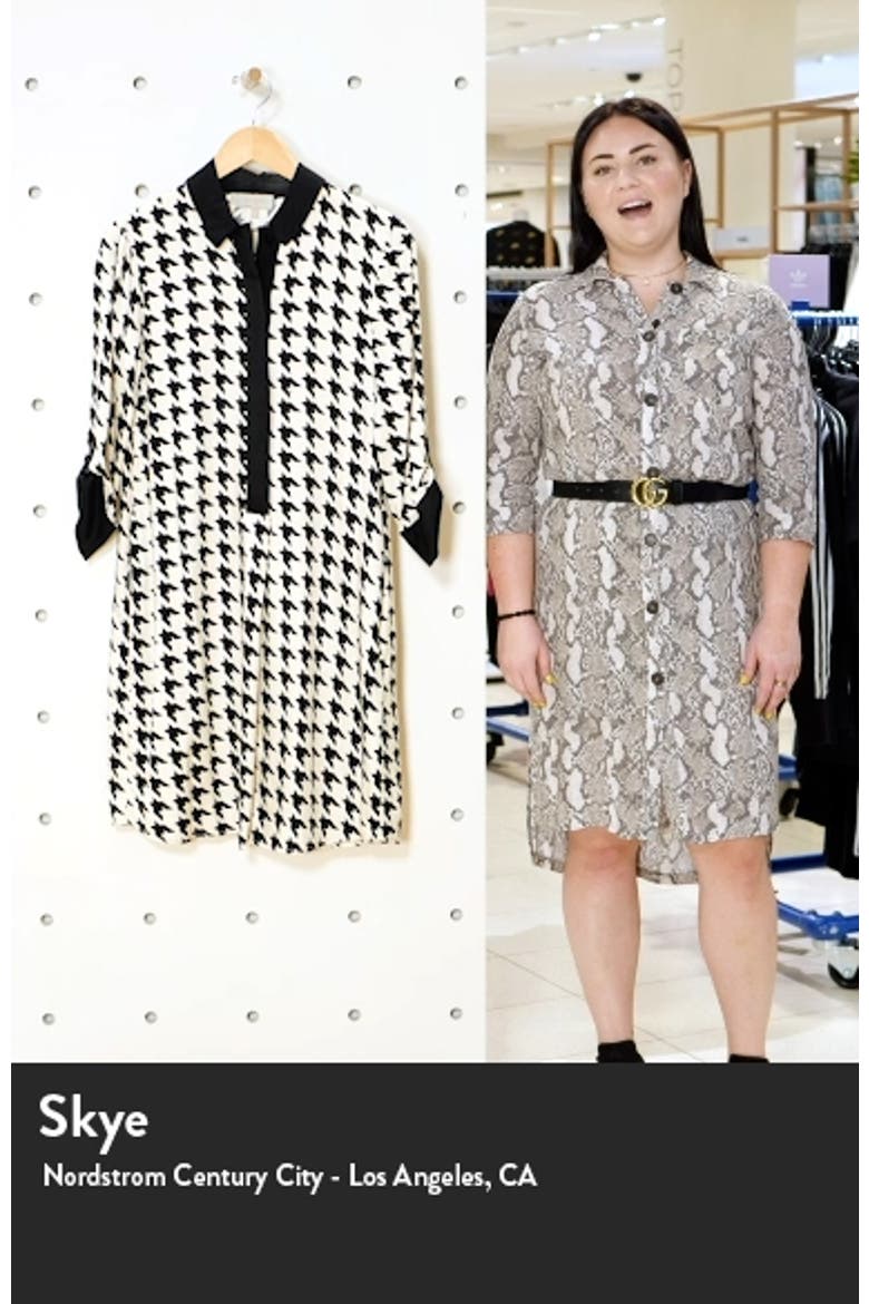 Aubery Houndstooth Check Shift Dress video