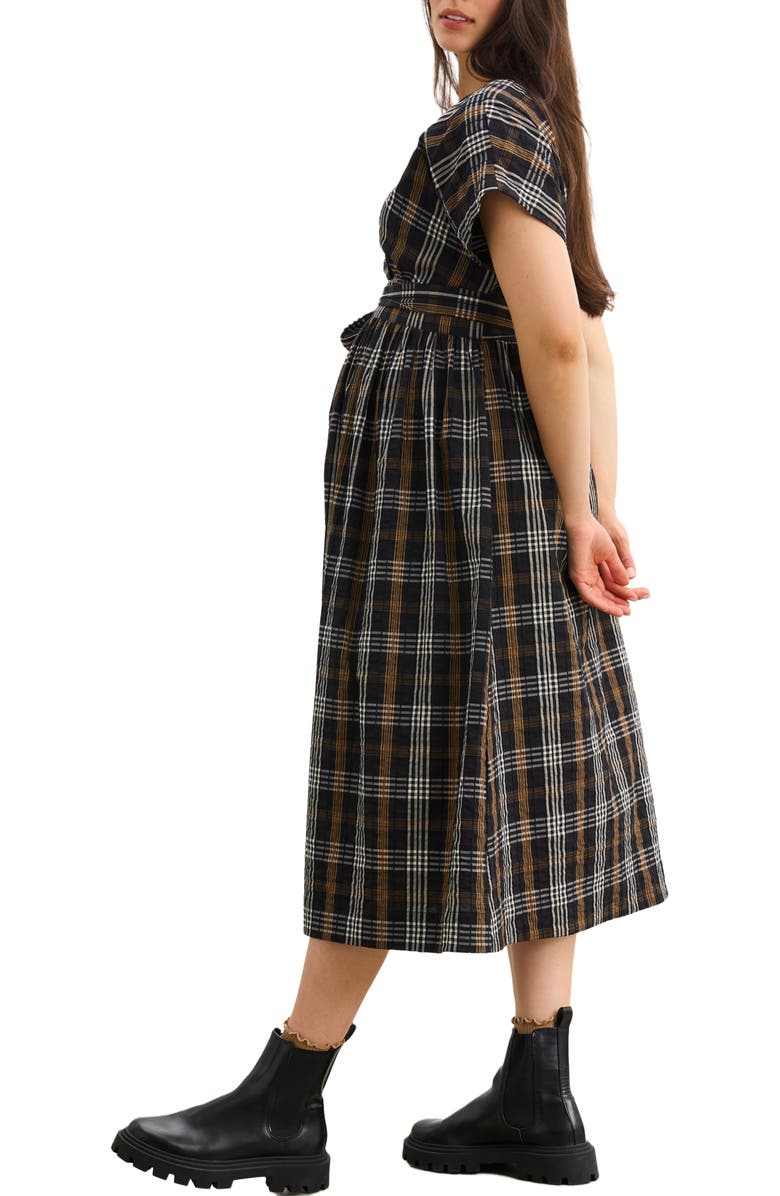 HATCH The Autumn Plaid Carolina Dress, Alternate, color, Black Multi Plaid