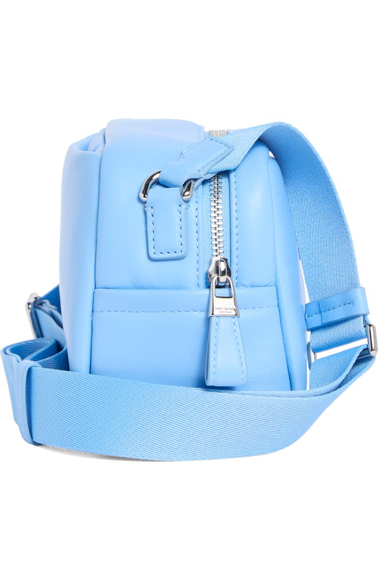 Kate Spade New York puffed small leather crossbody bag, Alternate, color, Astral Blue