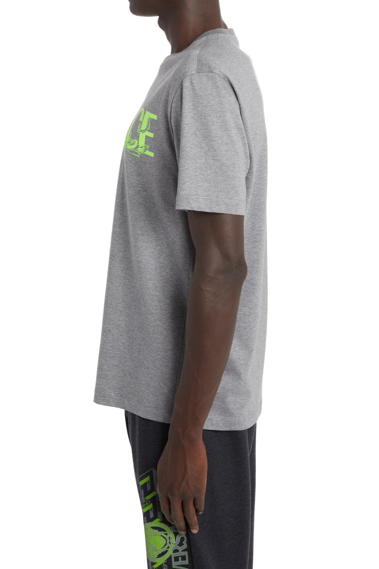 Barocco Logo Cotton Graphic Tee, Alternate, color, MEDIUM GREY MELANGE