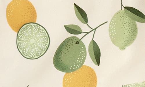 Firsts By Petit Lem Petit Lem Kids' Lemon & Limes Swim Trunks In Beige