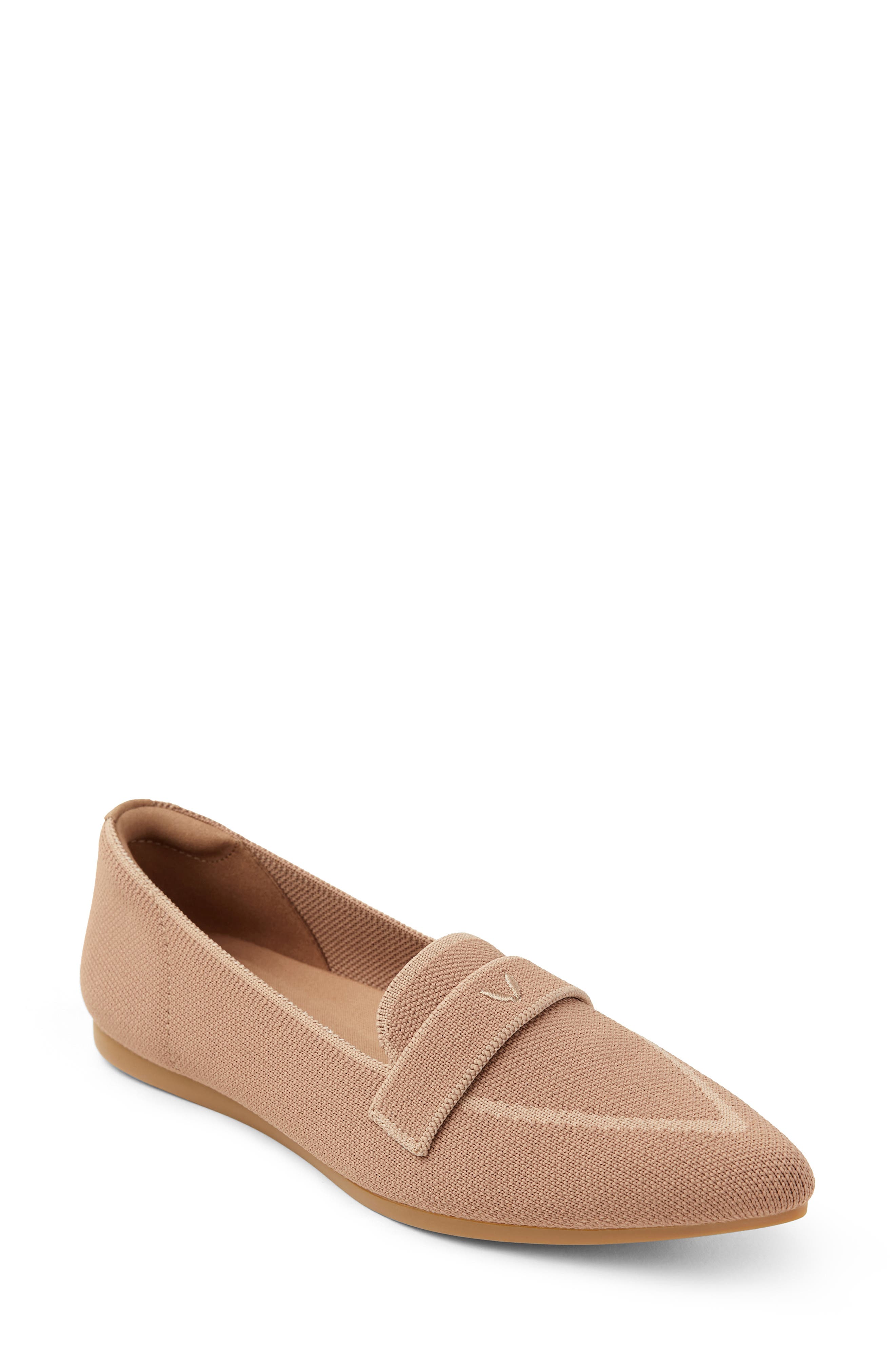 Amelia Pointed Toe Loafer Flat, Main, color, BEIGE PEACH