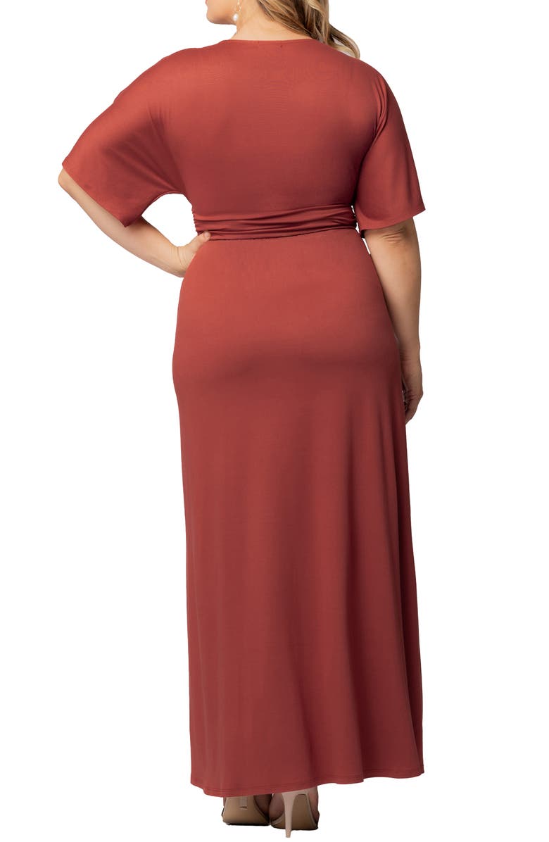 Kiyonna Vienna Maxi Dress, Alternate, color, Terracotta