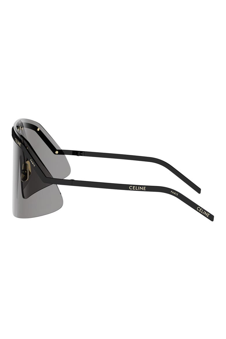 Morning Shade Rimless Mask Sunglasses, Alternate, color, SHINY BLACK / SMOKE