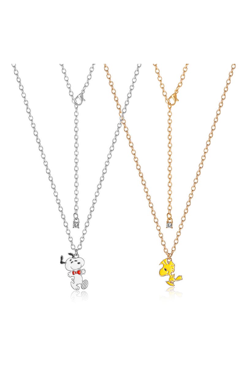 PEANUTS Snoopy & Woodstock BFF Necklace Set, Alternate, color, Multicolor