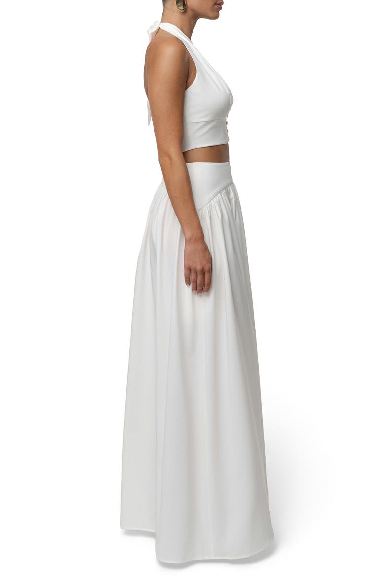 Haven Halter Crop Top & Maxi Skirt Set, Alternate, color, IVORY
