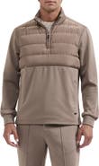 Bugatchi Soft Touch Quilted Quarter Zip Pullover