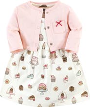 Hudson Baby Cotton Dress and Cardigan Set