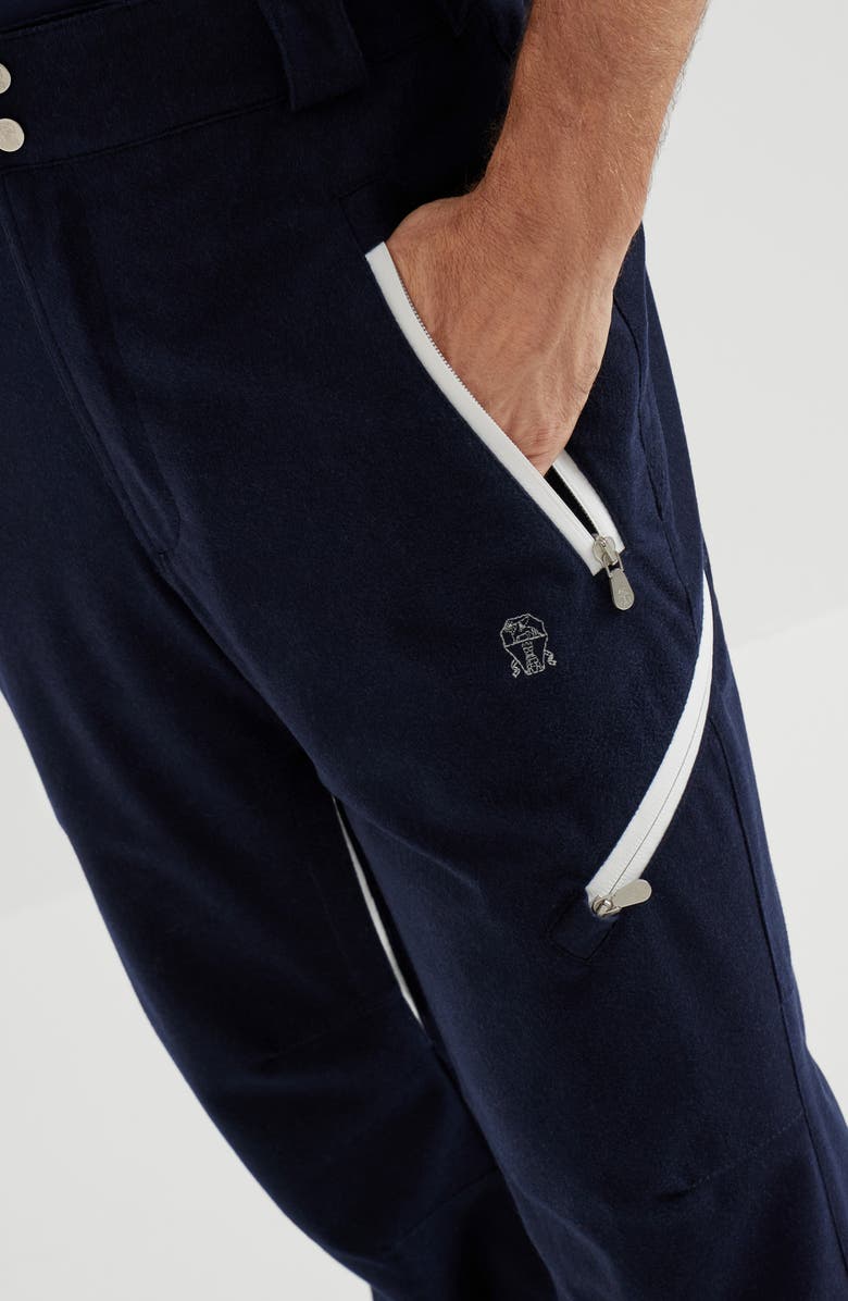 Brunello Cucinelli Mountain trousers with padding, Alternate, color, Blue