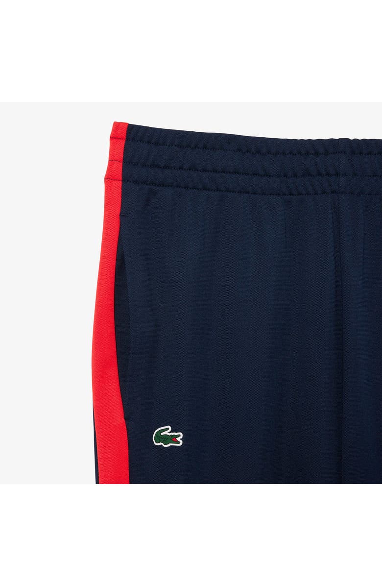 Lacoste Side Stripe Track Pants, Alternate, color, Navy Blue/ Grenadine