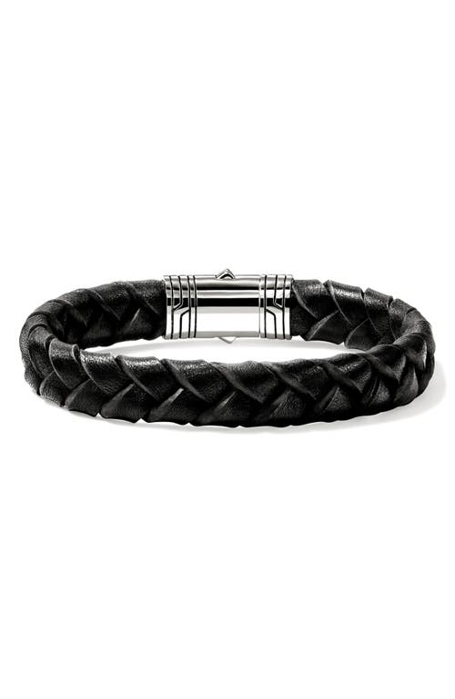 John Hardy Leather & Sterling Silver Bracelet In Black