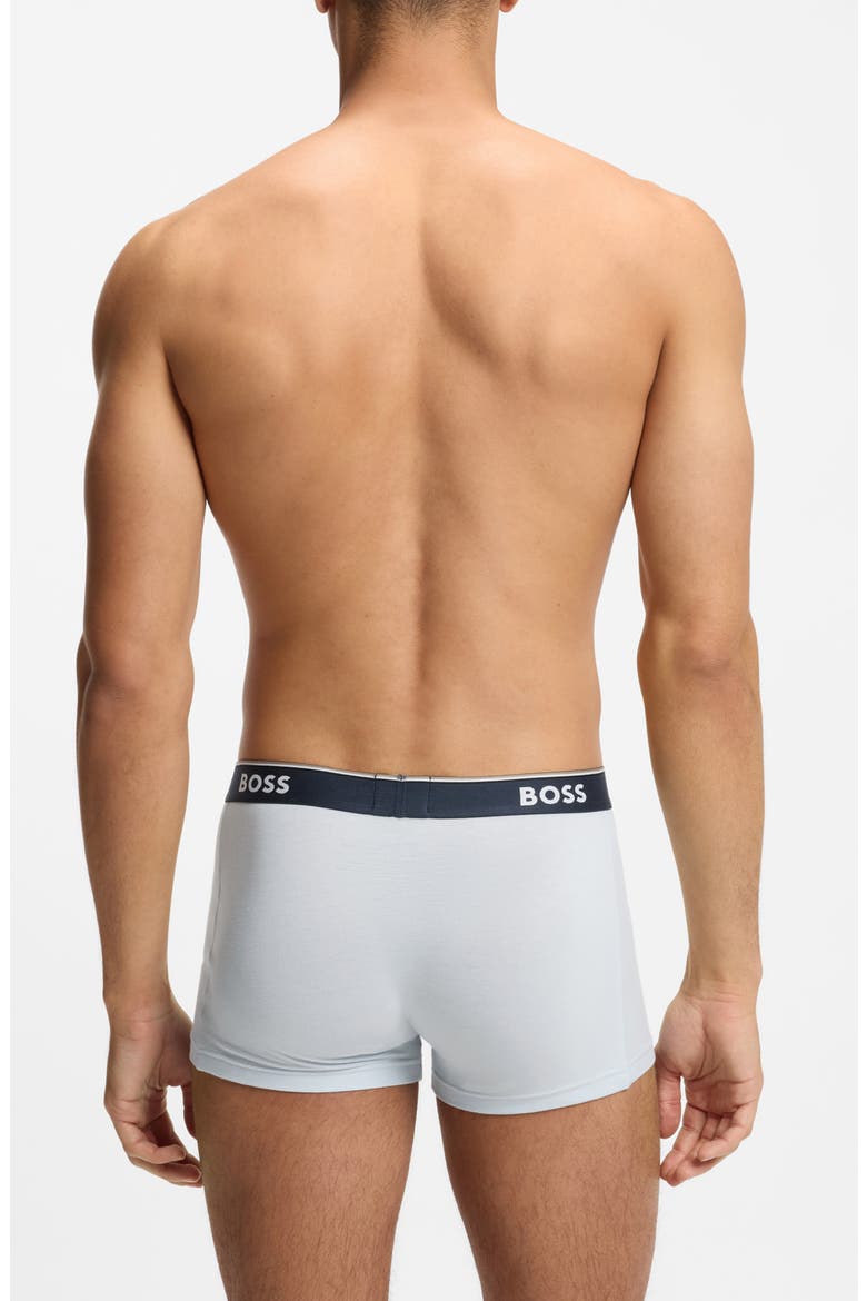 3-Pack Stretch Cotton Trunks, Alternate, color, OPEN BLUE