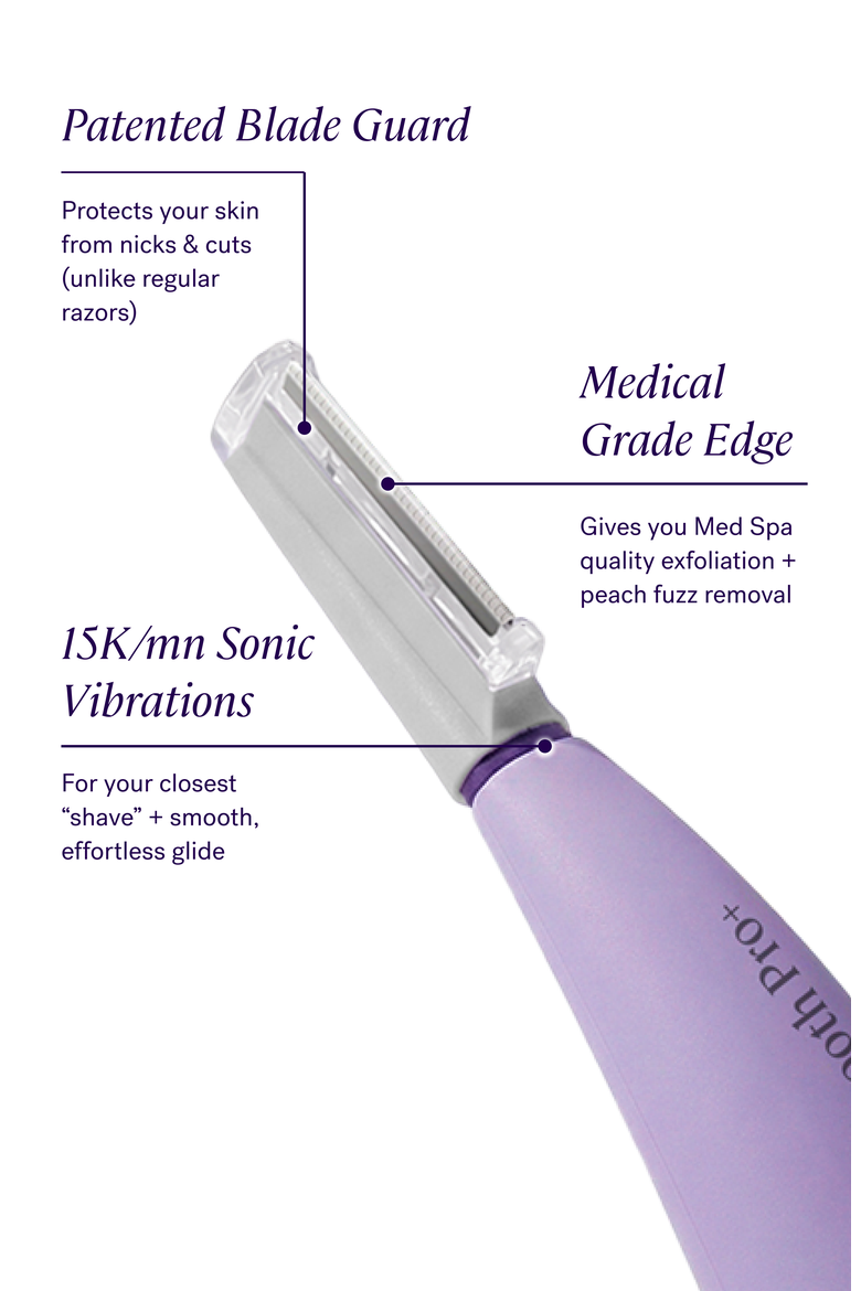 Sonicsmooth At-home Sonic Dermaplaning System, Alternate, color, Shade between blue and red.