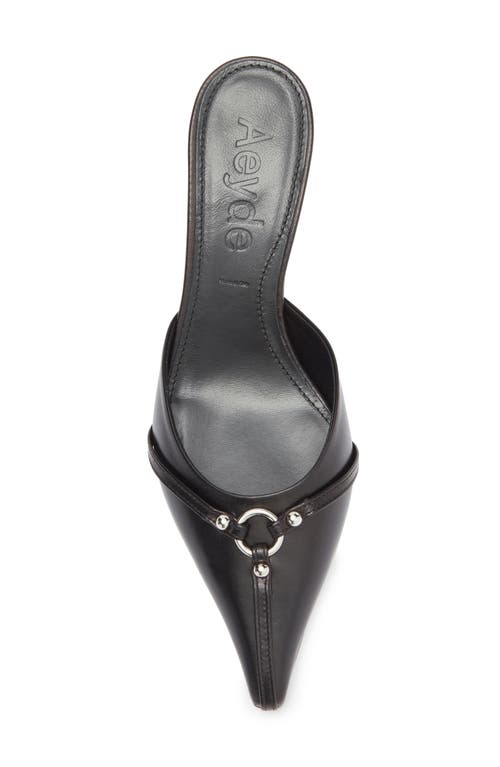 Aeyde Iita Pointed Toe Mule In Black