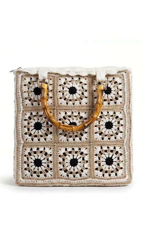Multi Granny Square Handmade Crochet Bag