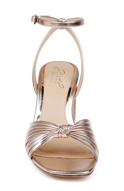 Jewel Badgley Mischka Nariah Ankle Strap Sandal In Rose Leather