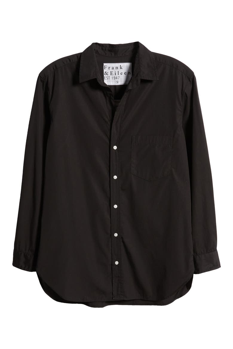 Joedy Cotton Button-Up Shirt, Alternate, color, BLACK SUPERLUXE