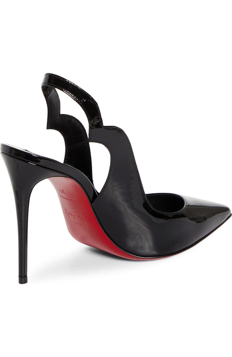 Christian Louboutin Hot Chick Pointed Toe Slingback Pump, Alternate, color, Black