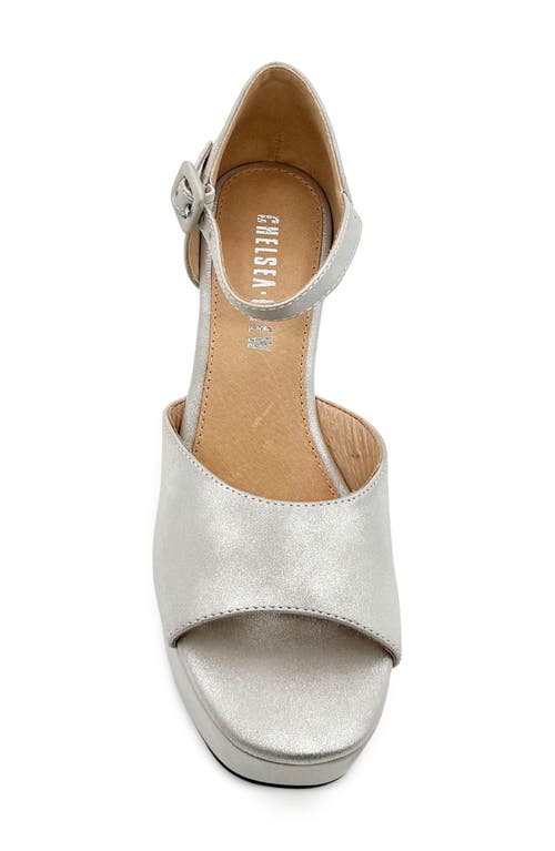 Chelsea Crew Quill Metallic Platform Sandal In Silver Pu