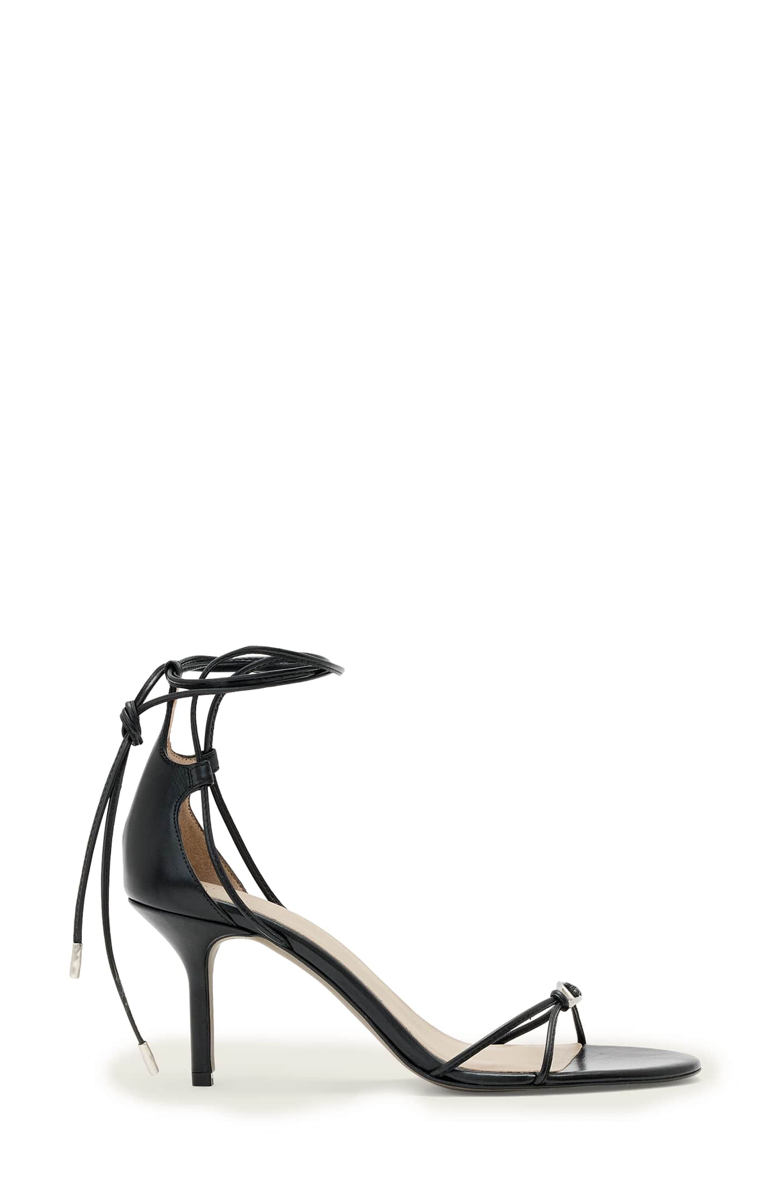 AllSaints Ali Ankle Wrap Sandal, Alternate, color, Black