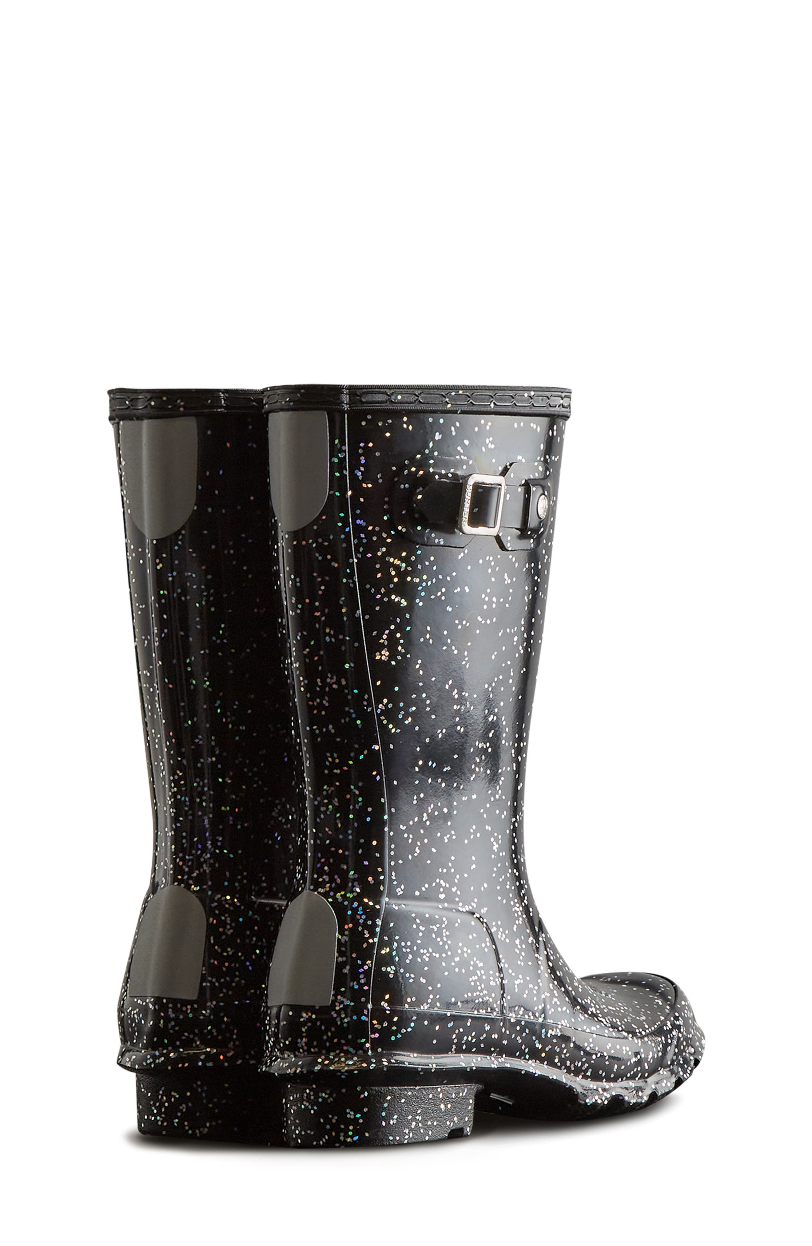 Hunter Kids' Original Giant Glitter Waterproof Rain Boot, Alternate, color, 