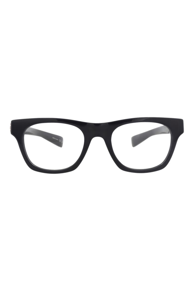 50mm Square Optical Glasses, Main, color, BLUE BLUE TRANSPARENT