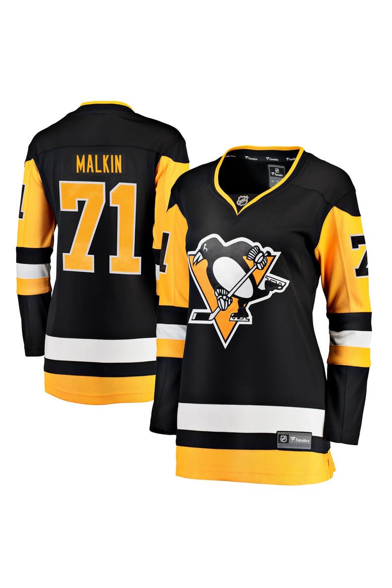 Women's Fanatics Evgeni Malkin Black Pittsburgh Penguins Home Breakaway Player Jersey, Alternate, color, Black
