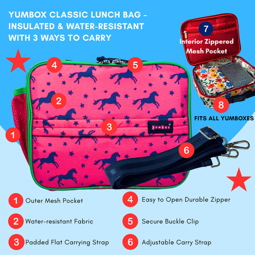 Yumbox Insulated Lunch Bag For Kids 3 Ways To Carry