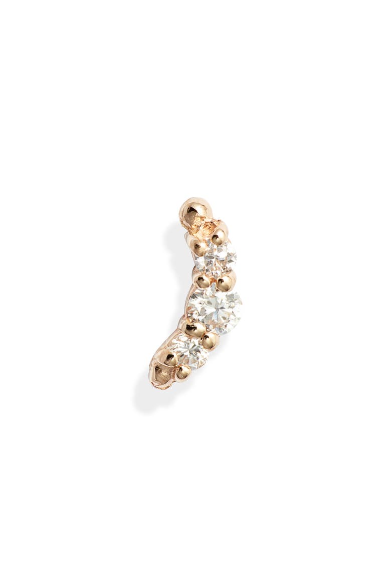 Cléo Croissant Ear Crawler, Main, color, YELLOW GOLD/ DIAMOND
