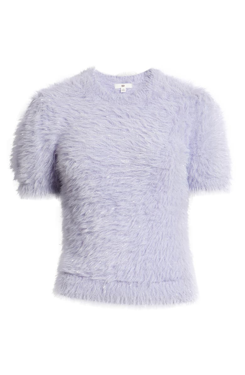 BP. Fuzzy Metallic Sweater, Alternate, color, Purple- Silver