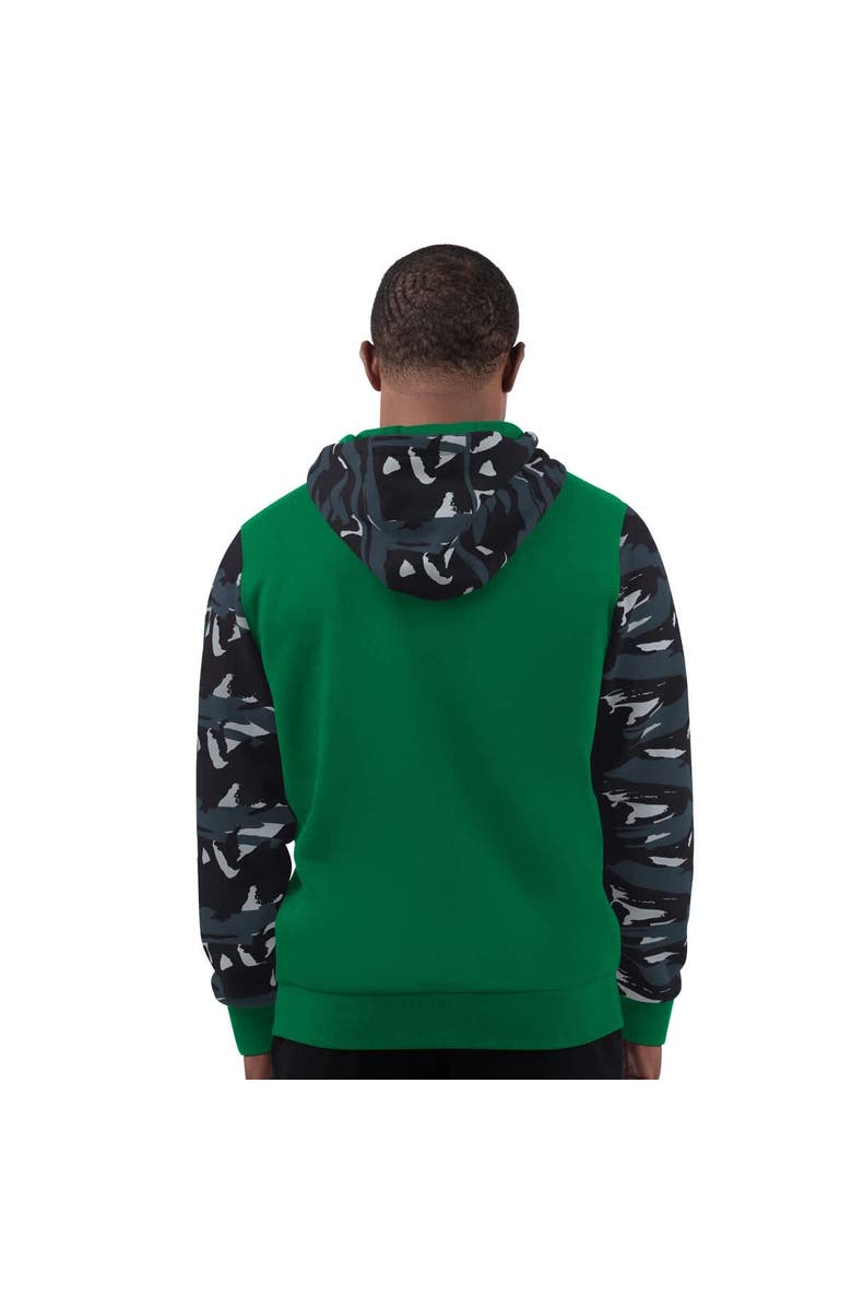 STARTER Men's Starter Kelly Green Philadelphia Eagles Thursday Night Gridiron Vintage Logo Full-Zip Hoodie, Alternate, color, Kelly Green