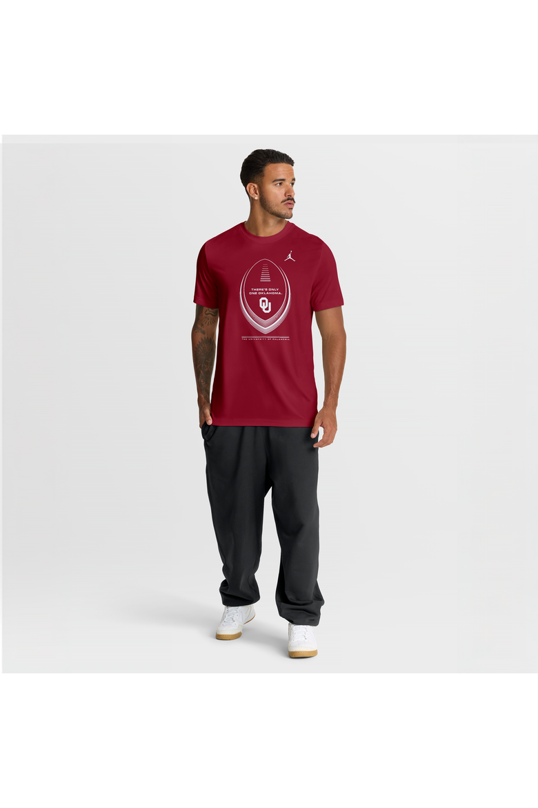 Men's Jordan Brand Crimson Oklahoma Sooners Primetime Legend Football Icon Dri-FIT T-Shirt, Alternate, color, Crimson