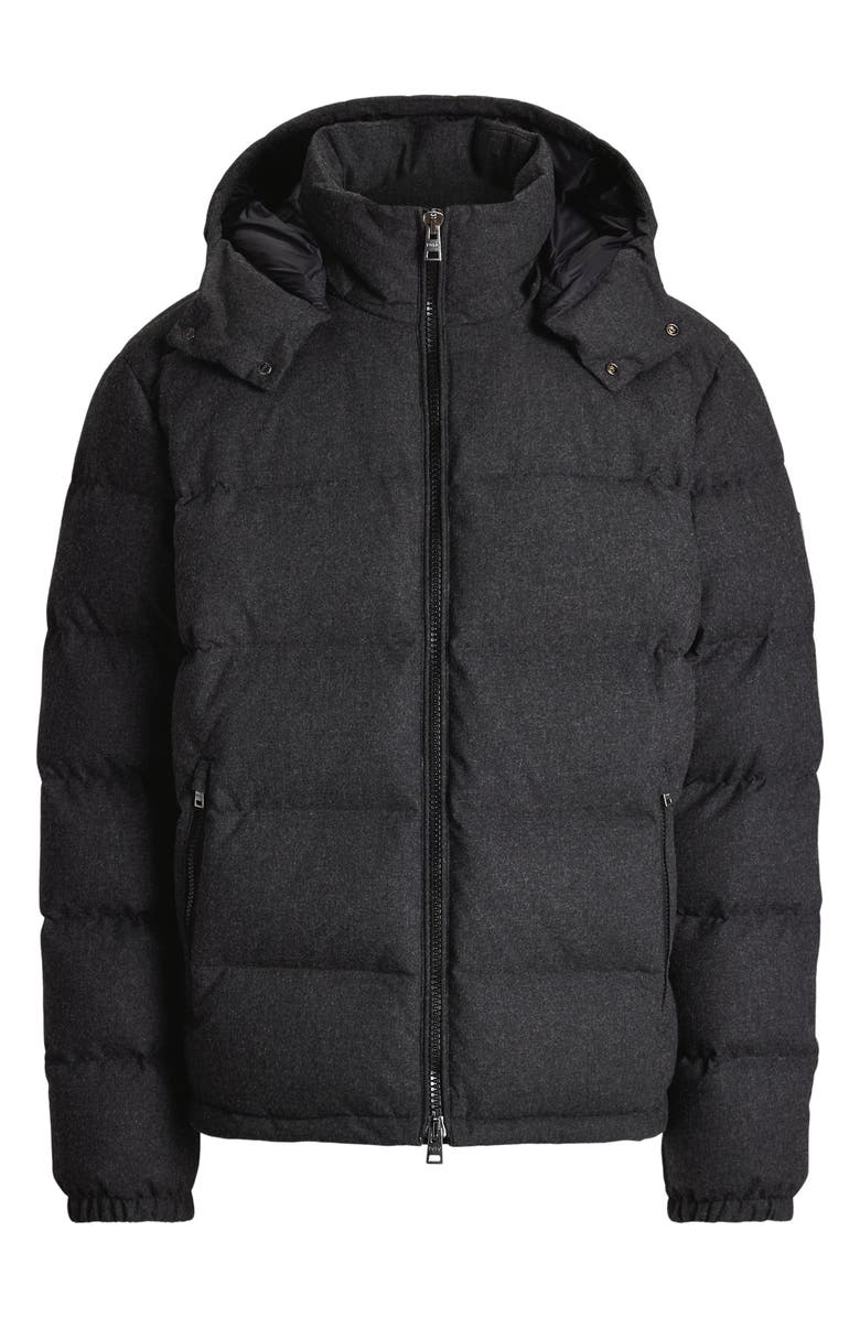Polo Ralph Lauren Decker Water Repellent Wool Blend 750 Fill Power Down Hooded Puffer Jacket, Alternate, color,