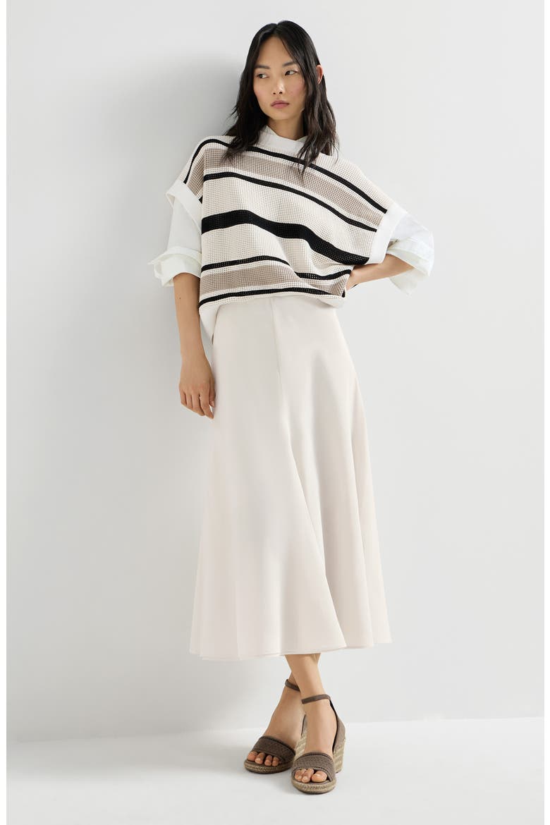 Cotton organza skirt, Alternate, color, Milk