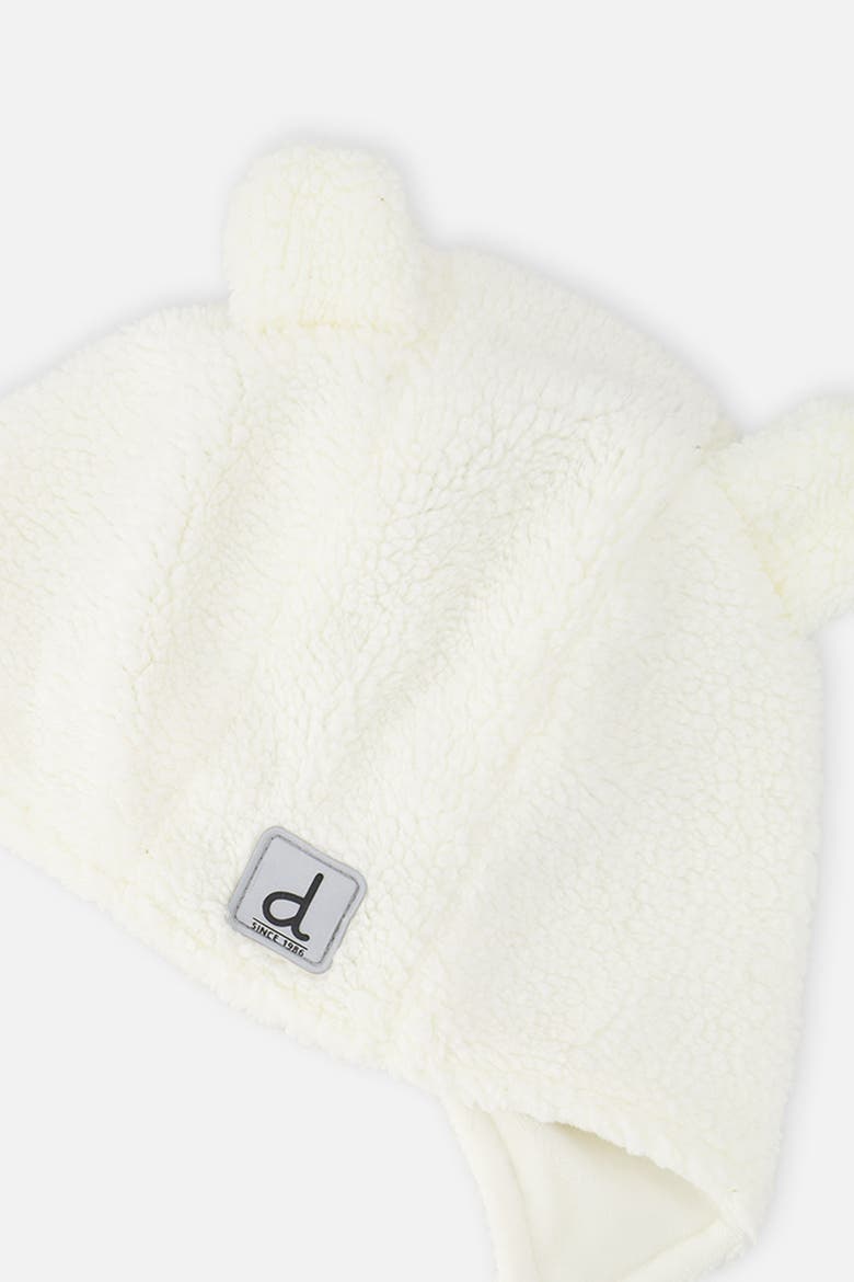 Winter Fleece Bear Ears Earflap Hat, Alternate, color, Off-White