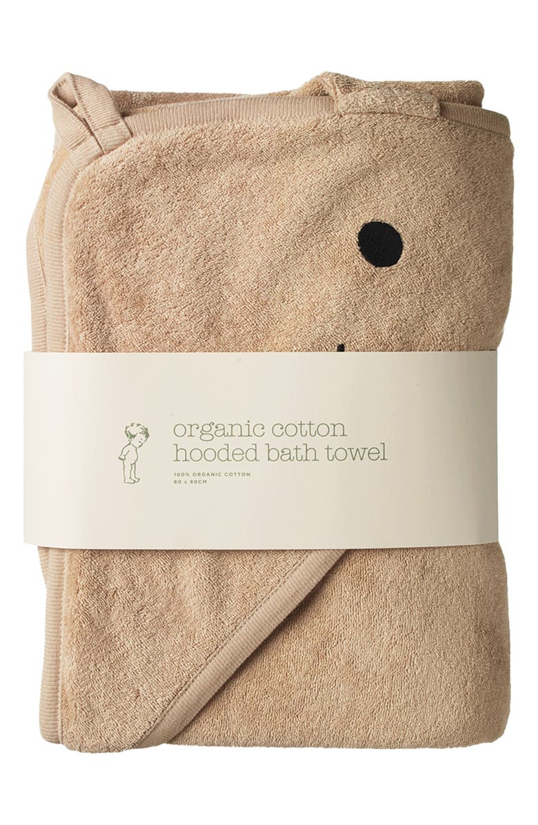 NATURE BABY Bunny Hooded Towel, Alternate, color, Nougat